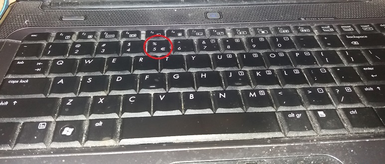 euro symbol on keyboard